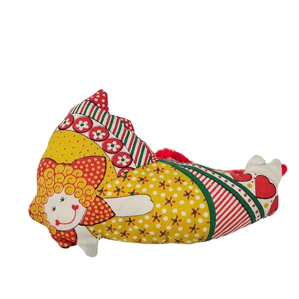 Vintage Fabric Stuffed Ornaments Lot Dolls Animals Horse Retro Handmade Christma - Picture 8 of 10